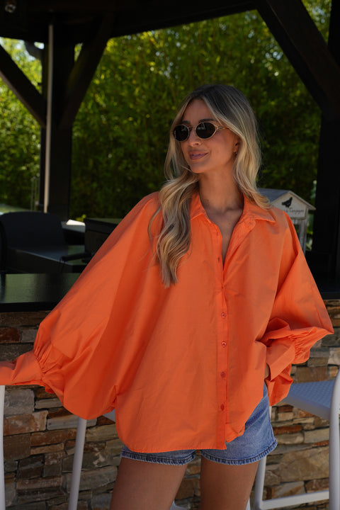 Lycia orange - Chemise ample