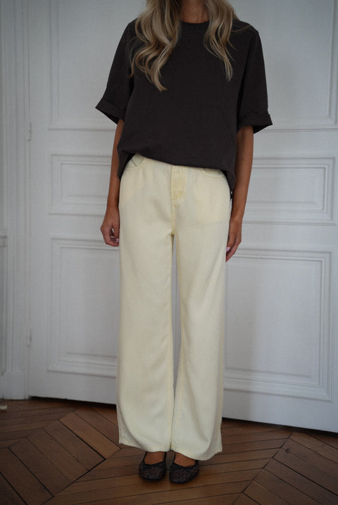 Shanon jaune - Pantalon droit