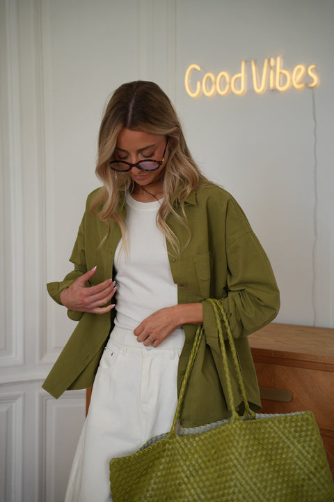 Roxane verte - Chemise droite