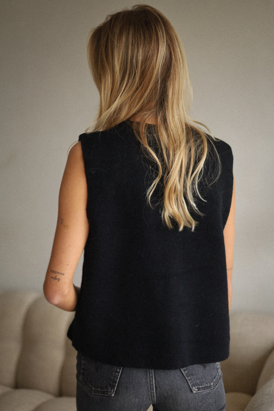Jules noir - Pull sans manches