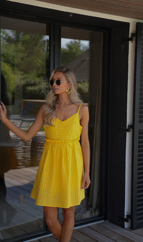 Fiby jaune - Robe vichy