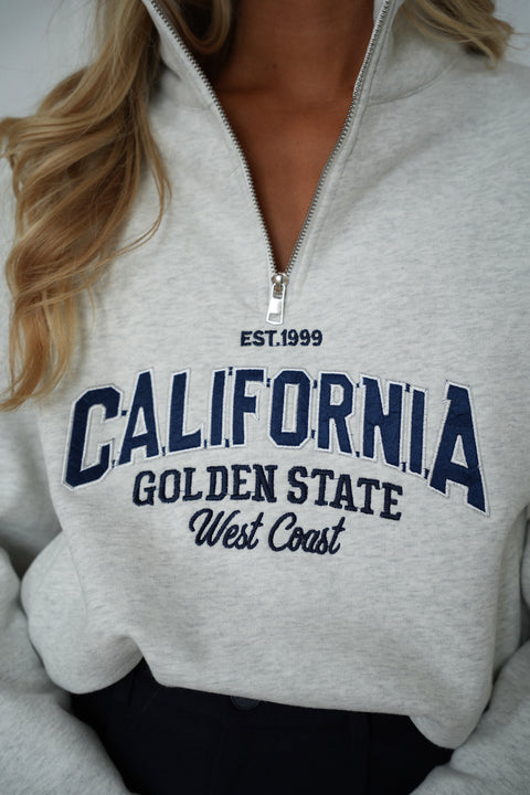 California gris - Sweat-shirt zippé