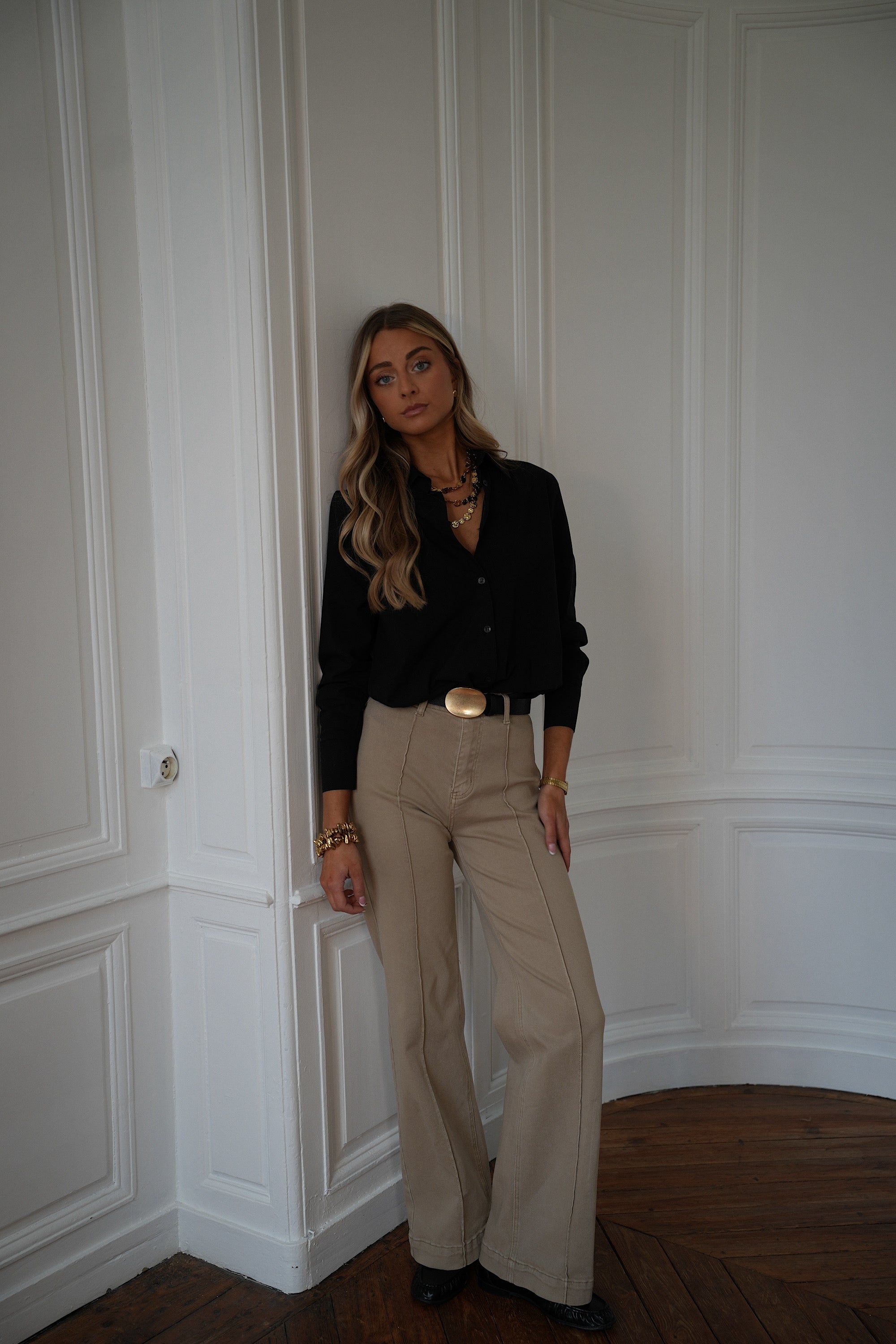 Moka beige - Jean droit