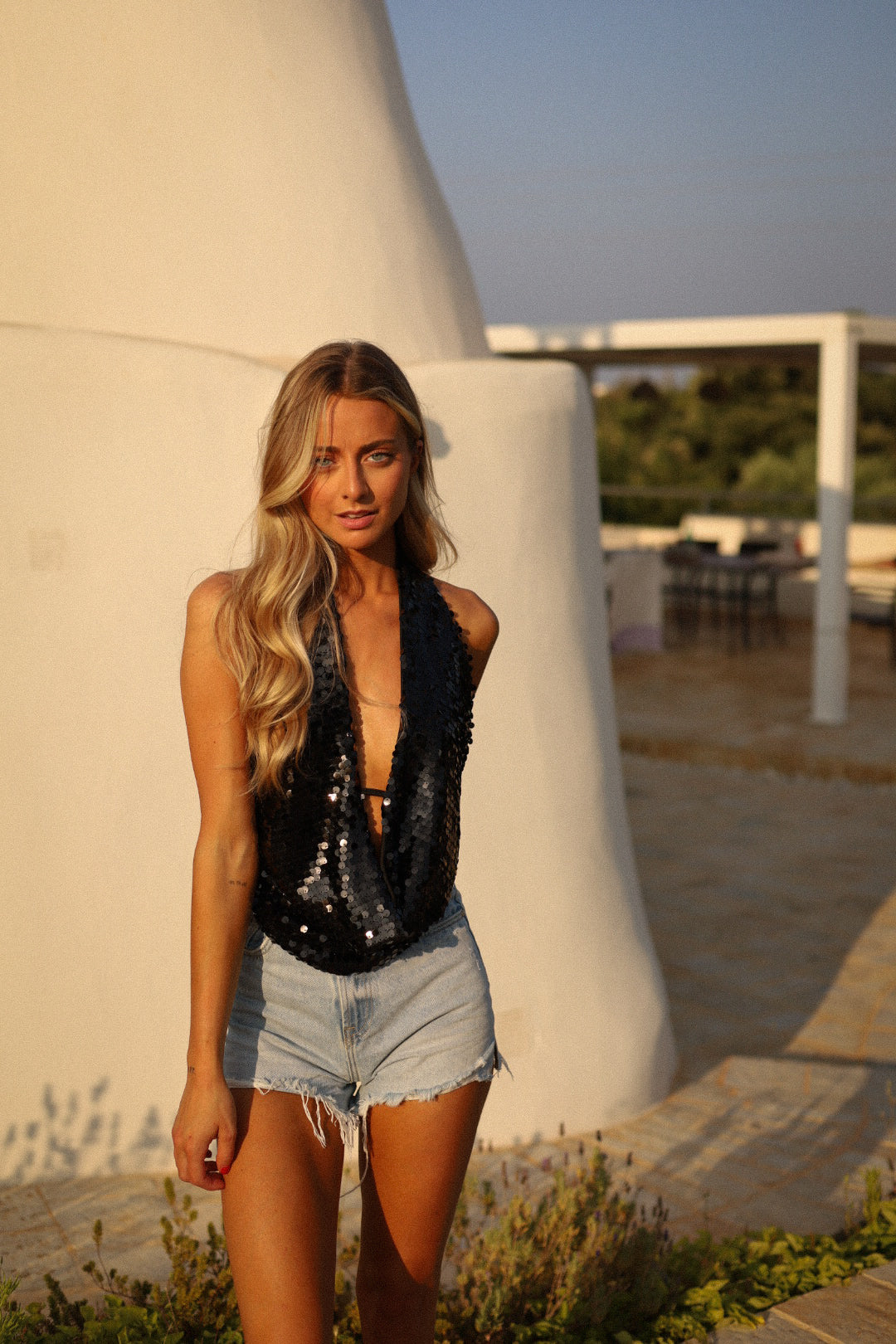 Ibiza noir - Top sequins