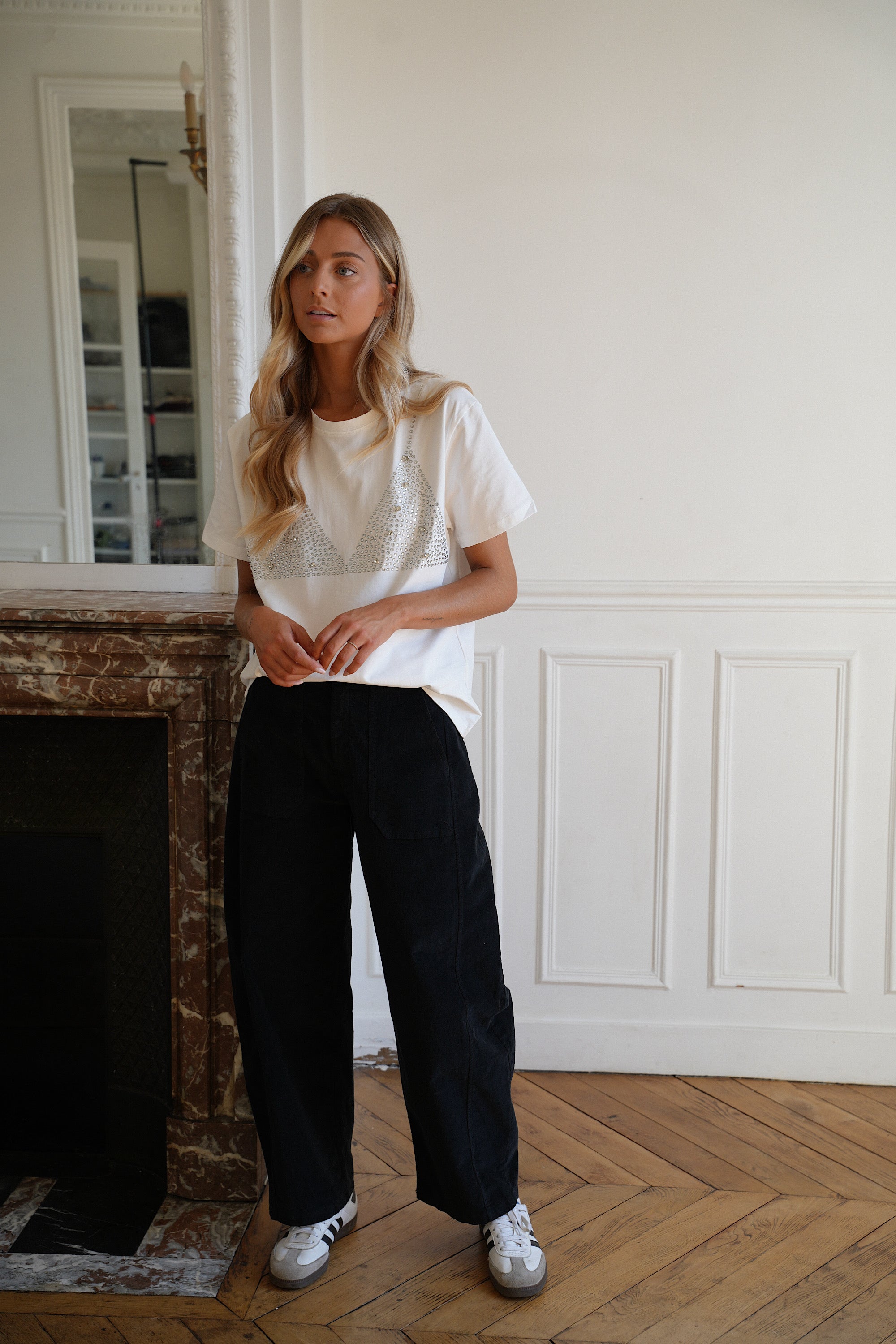 Elly noir - Pantalon velours