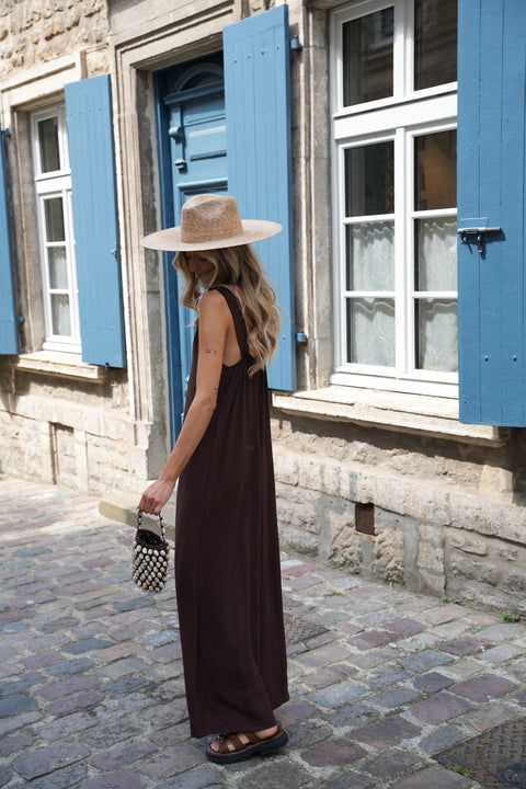 Karen chocolat - Combinaison pantalon