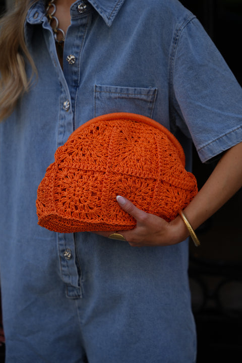 Noria orange - Sac en paille