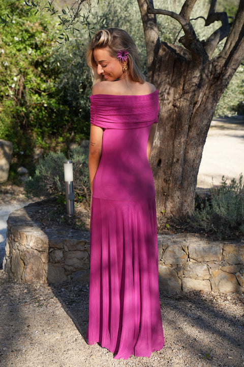 Jolly framboise - Robe longue