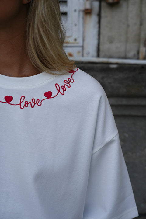 Lizo blanc - T-shirt brodé