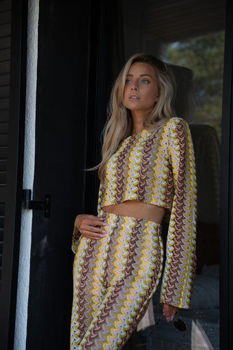 Yolande jaune - Blouse brodée