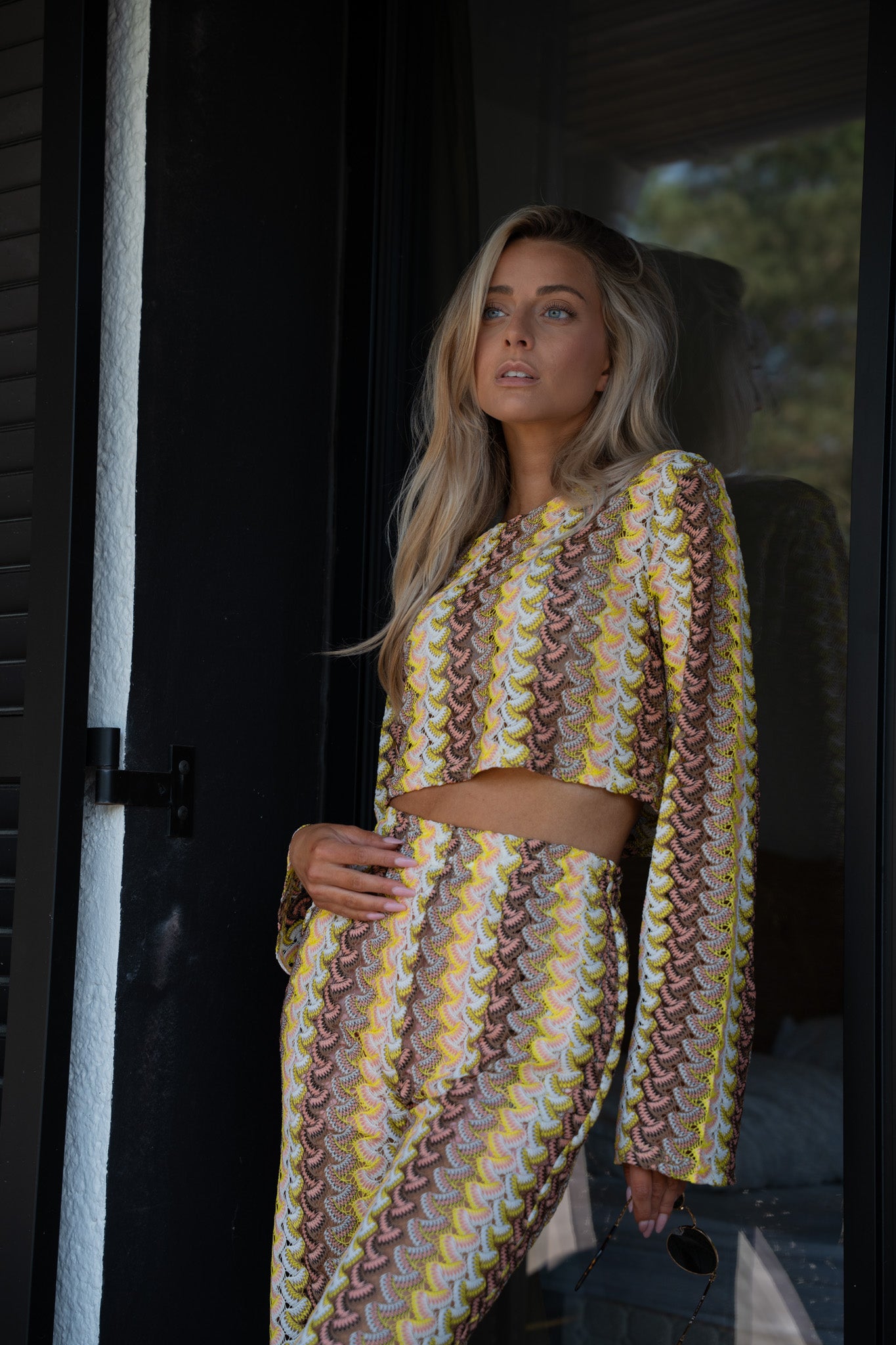 Yolande jaune - Blouse brodée
