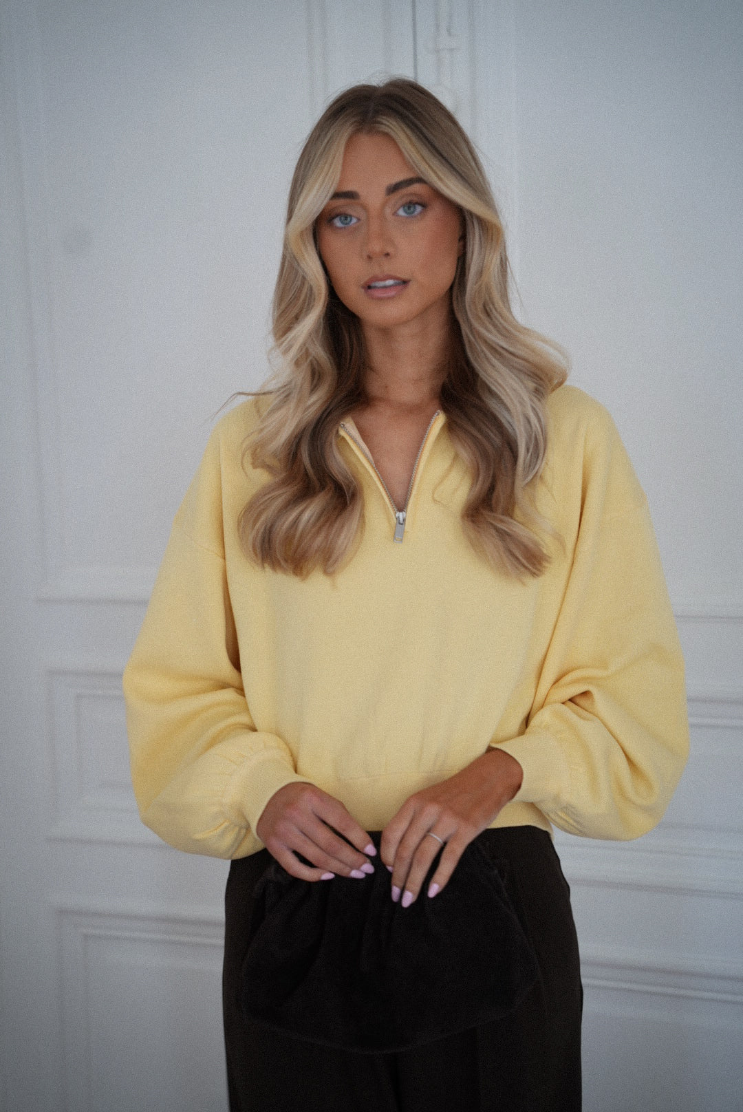Ava jaune - Pull zippé