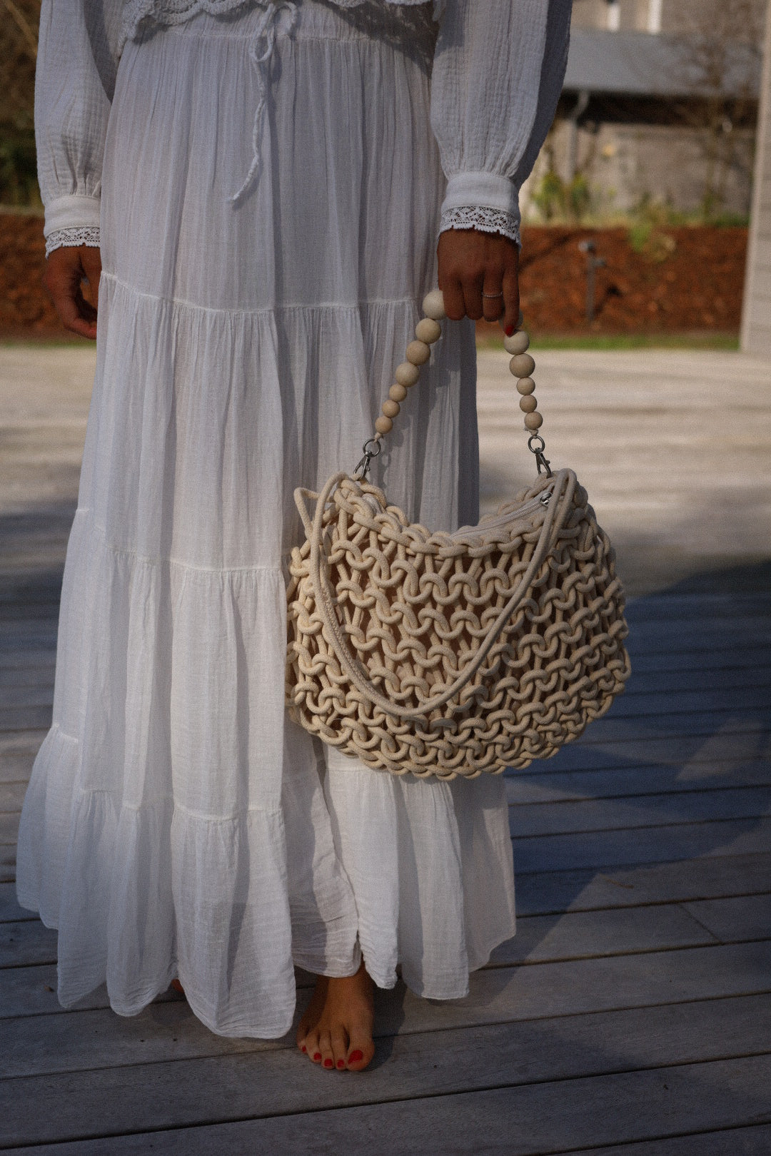 Millo beige - Sac crochet