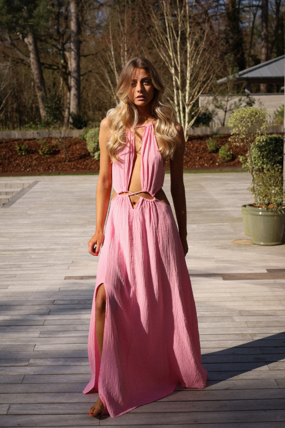 Muse rose - Robe longue