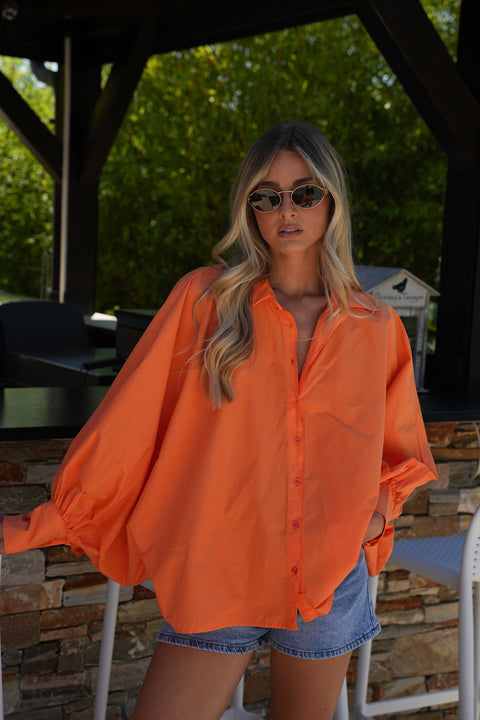 Lycia orange - Chemise ample
