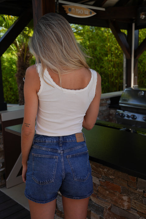 Fiby blanc - Top sans manches