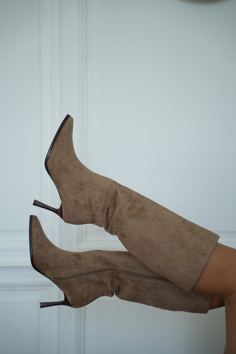 Ofelie taupes - Bottes à talons