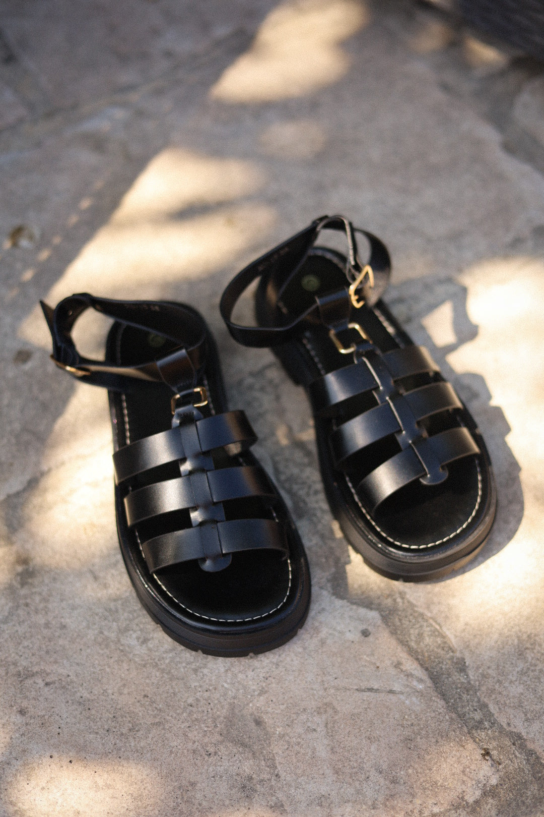 Miley noires - Sandales similicuir