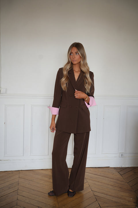 Arsene chocolat - Pantalon droit