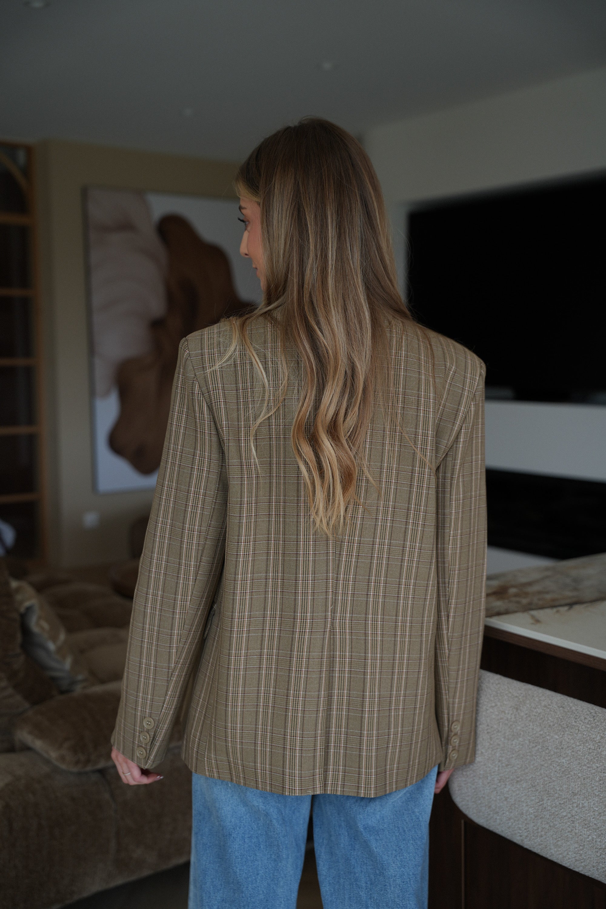 Loane taupe - Blazer asymétrique