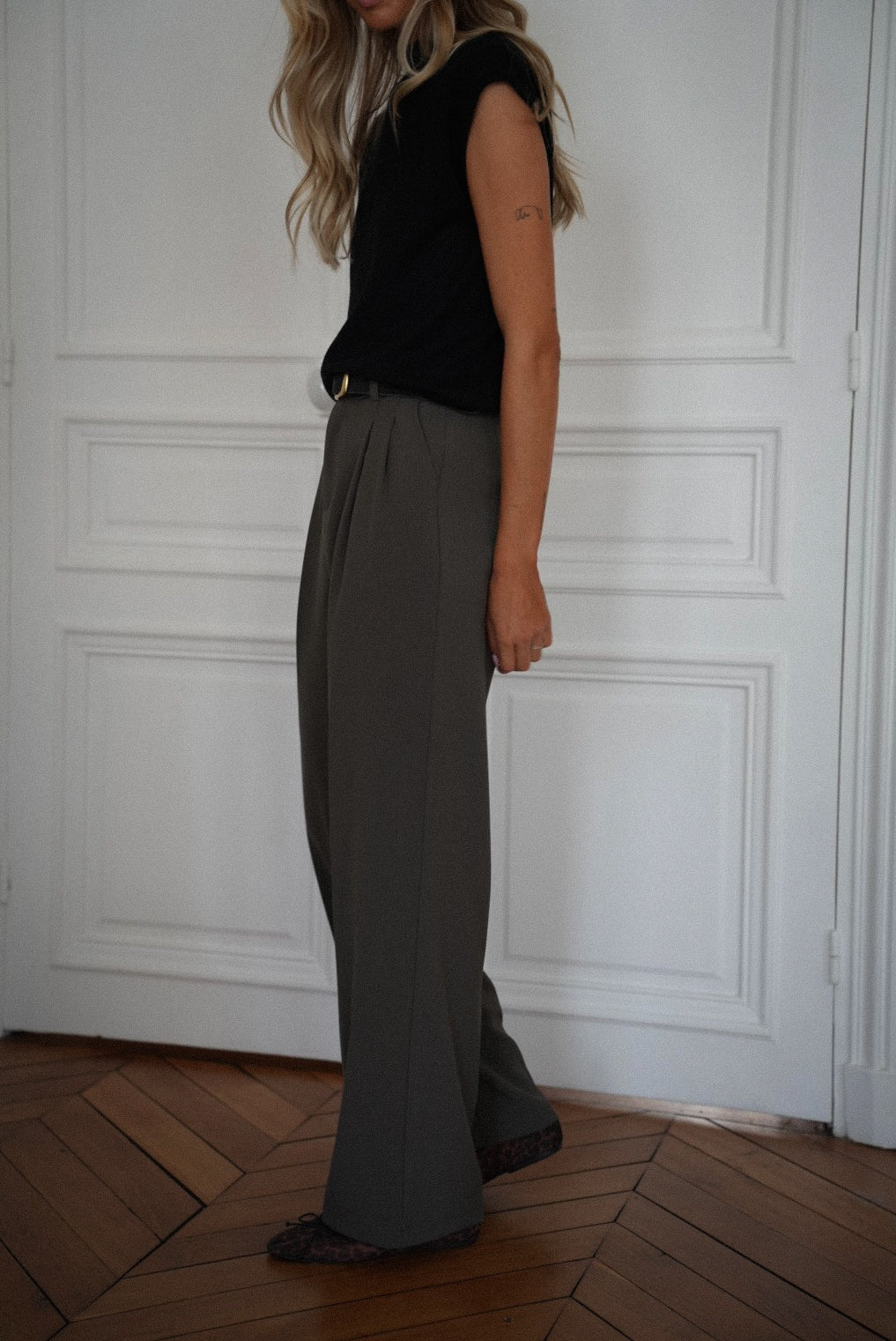Gloria kaki - Pantalon droit