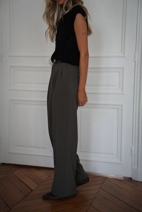 Gloria kaki - Pantalon droit