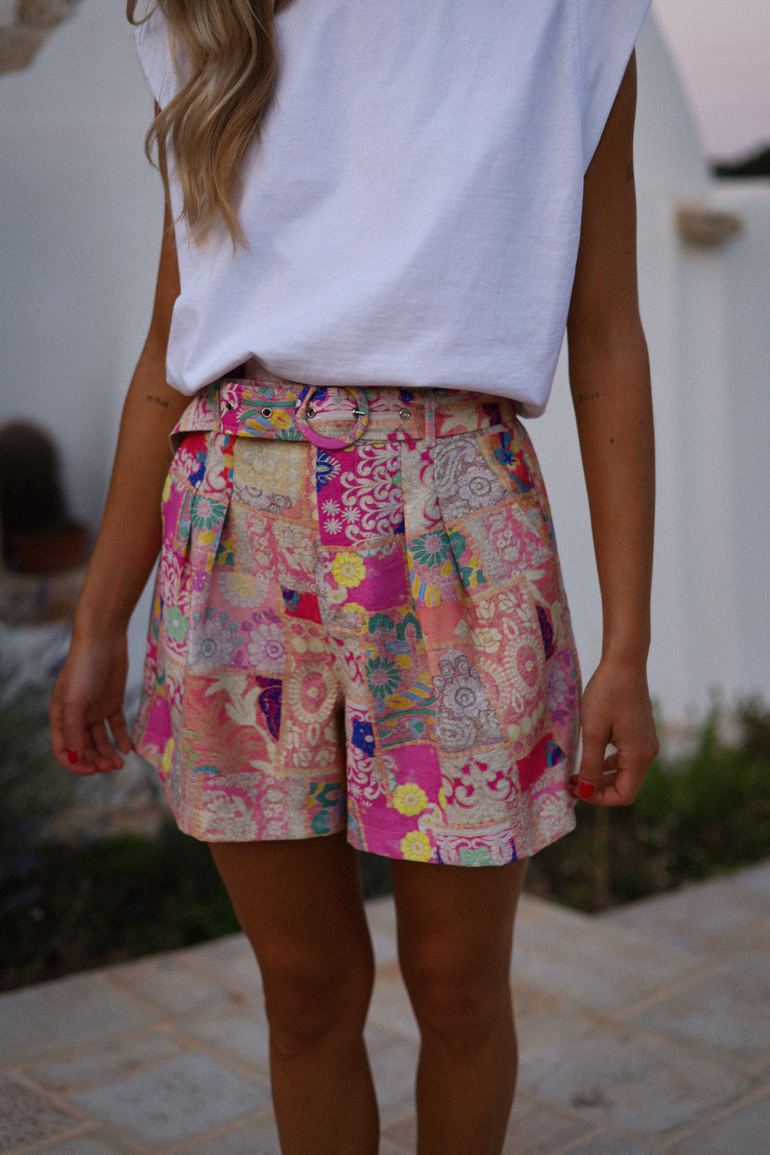 Mya coloré - Short taille haute