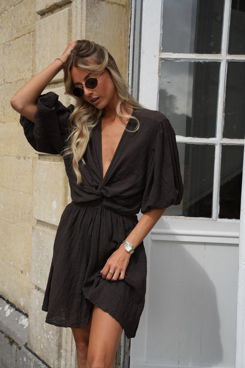 Enola chocolat - Robe courte