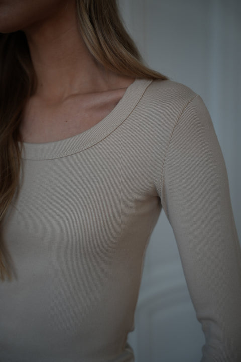 Polly beige - Pull fin