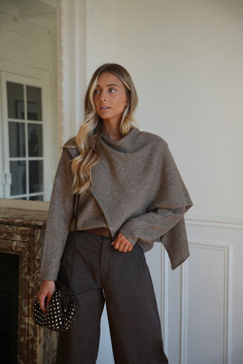 Antonia taupe - Pull cape