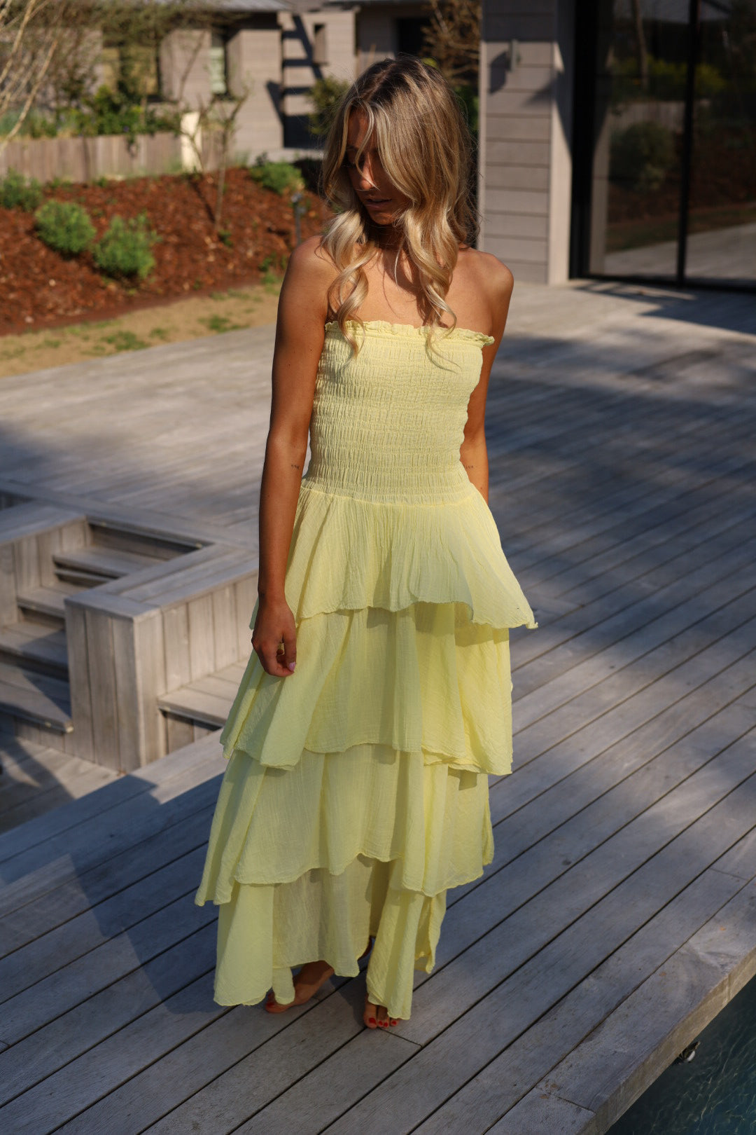 Olga jaune - Robe longue