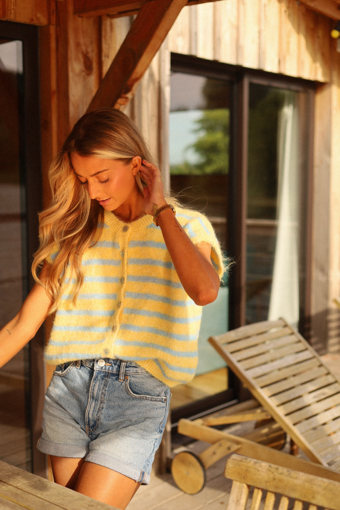 Julienne jaune - Pull sans manches