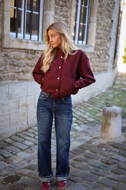 Joss bordeaux - Veste bomber