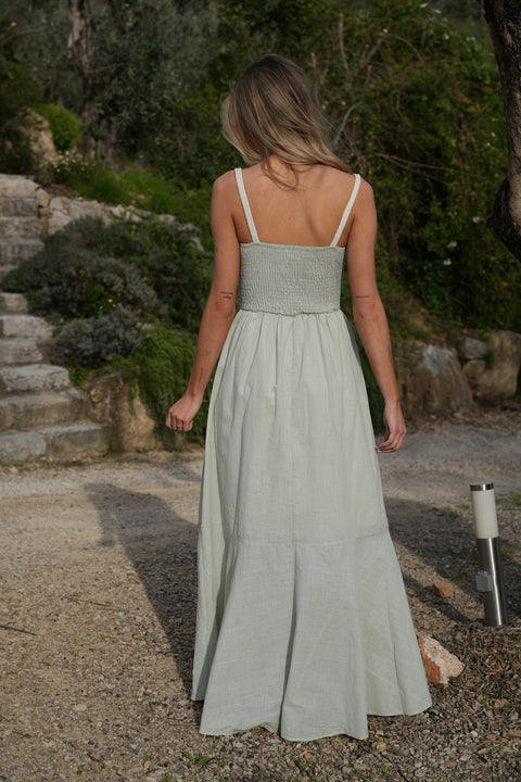 Valentine vert d’eau - Robe longue