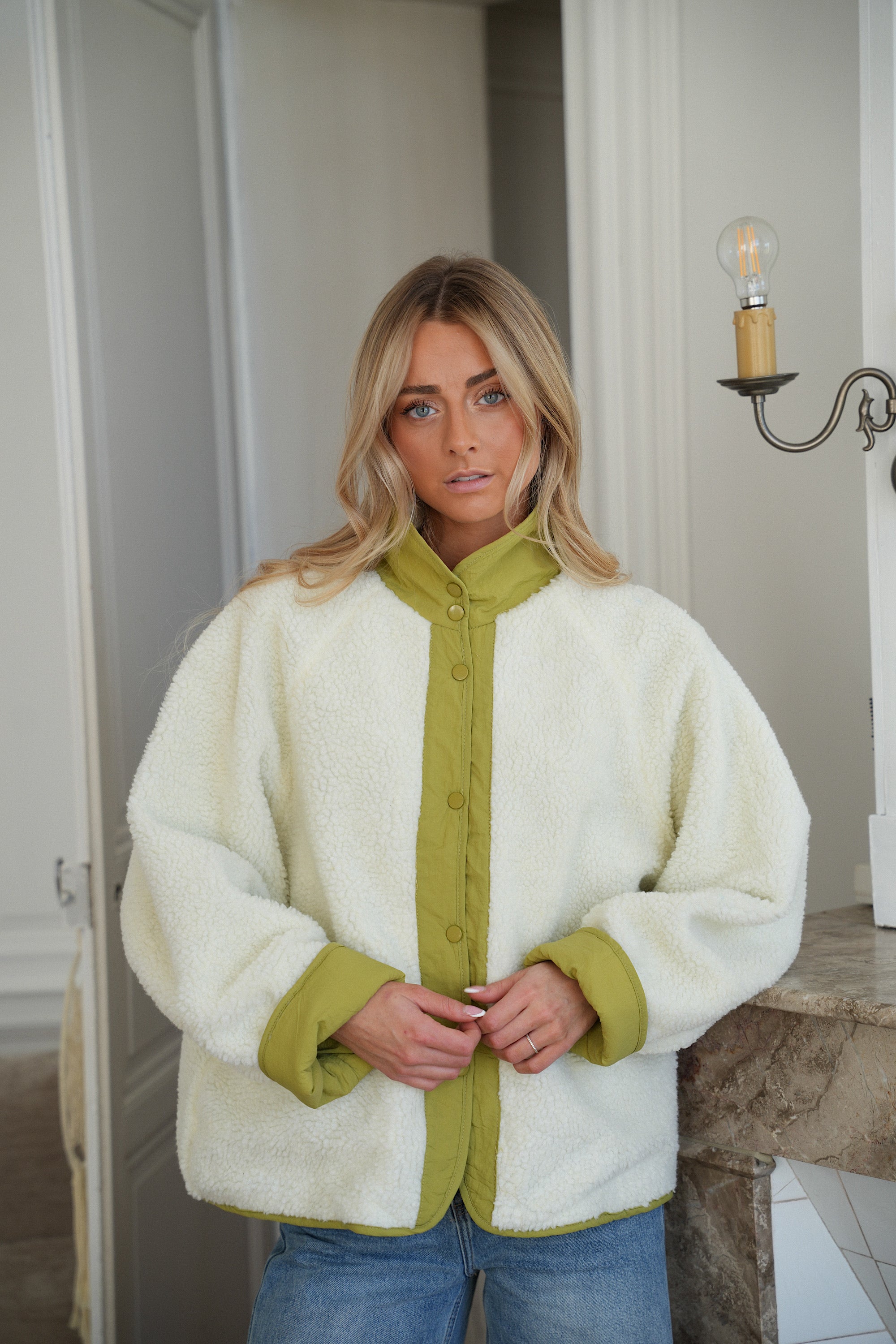 Lize olive - Veste réversible