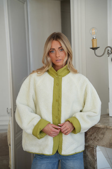 Lize olive - Veste réversible