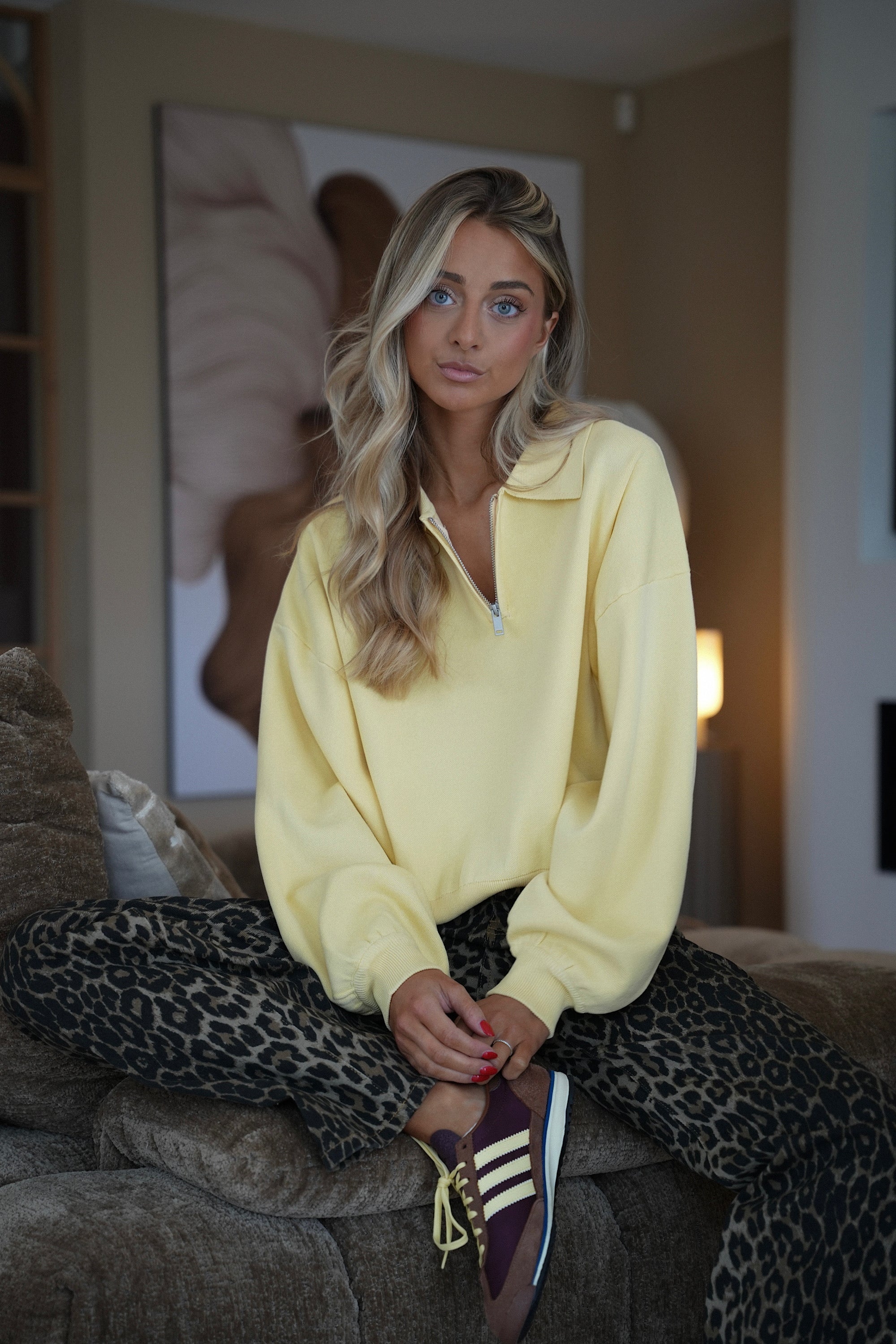 Ava jaune - Pull zippé