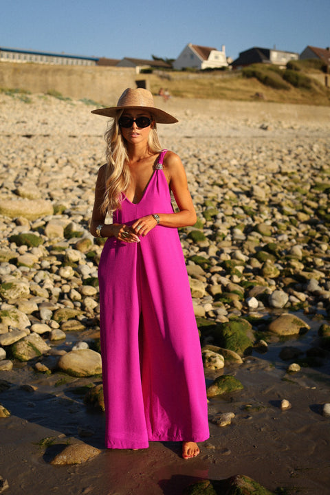 Karen fuschia - Combinaison pantalon