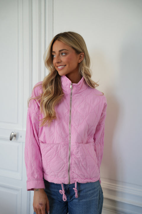 Tressia rose - Veste zippée