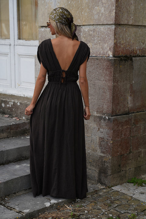 Lucy chocolat - Robe longue