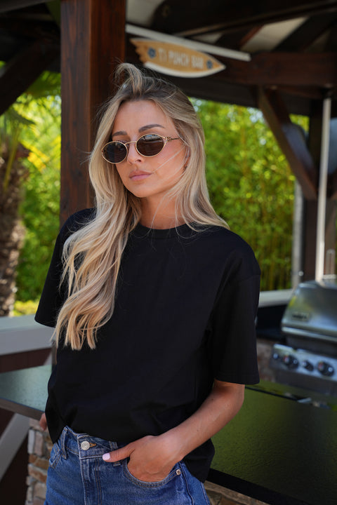 Lika noir - T-shirt brodé