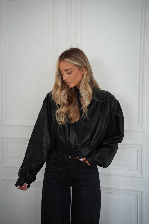 Debo noire - Veste en cuir