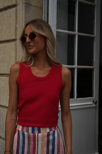 Maya rouge - Top sans manches