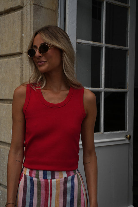 Maya rouge - Top sans manches