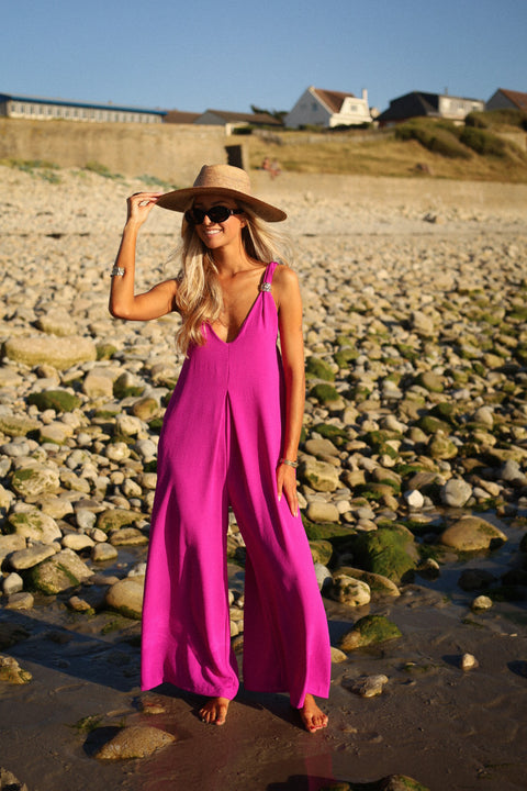 Karen fuschia - Combinaison pantalon