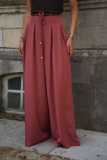 Elia terracotta - Pantalon droit