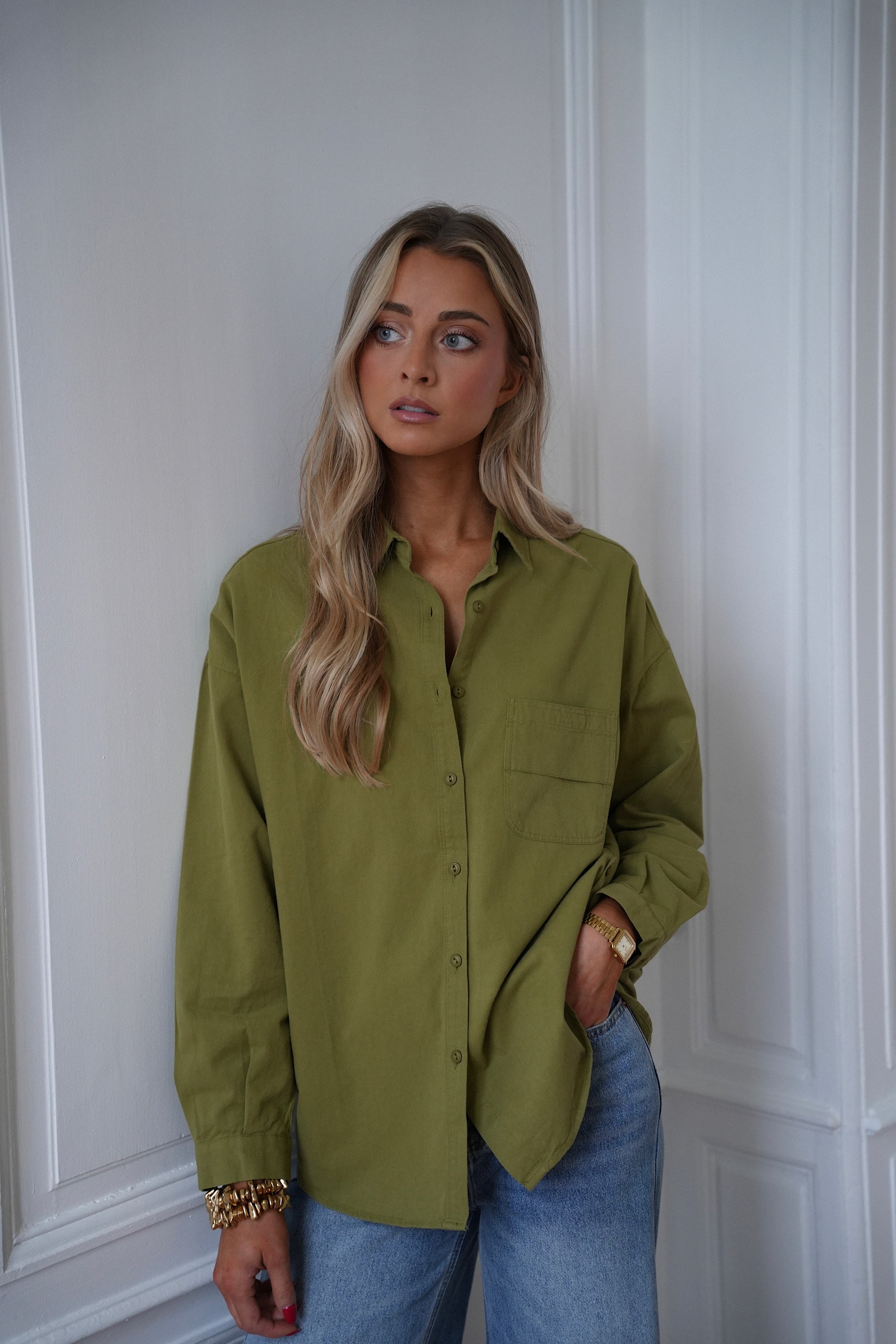 Roxane verte - Chemise droite