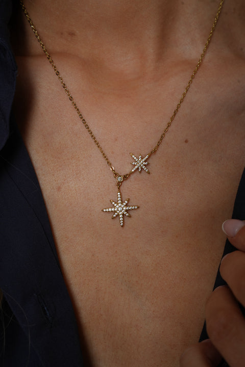 Lys doré - Collier acier