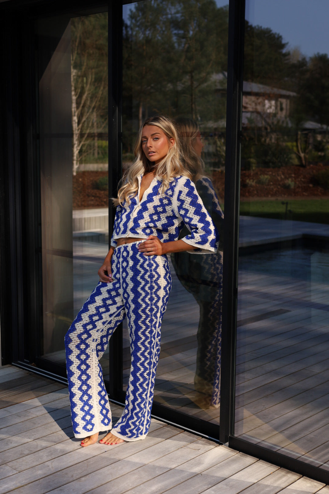 Candice bleu - Ensemble crochet