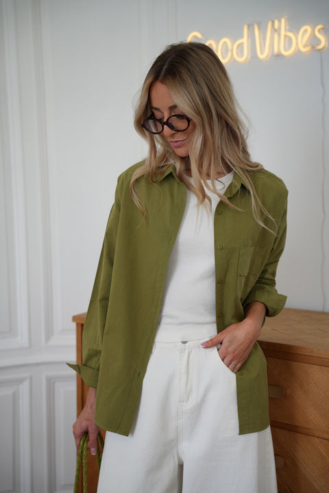 Roxane verte - Chemise droite